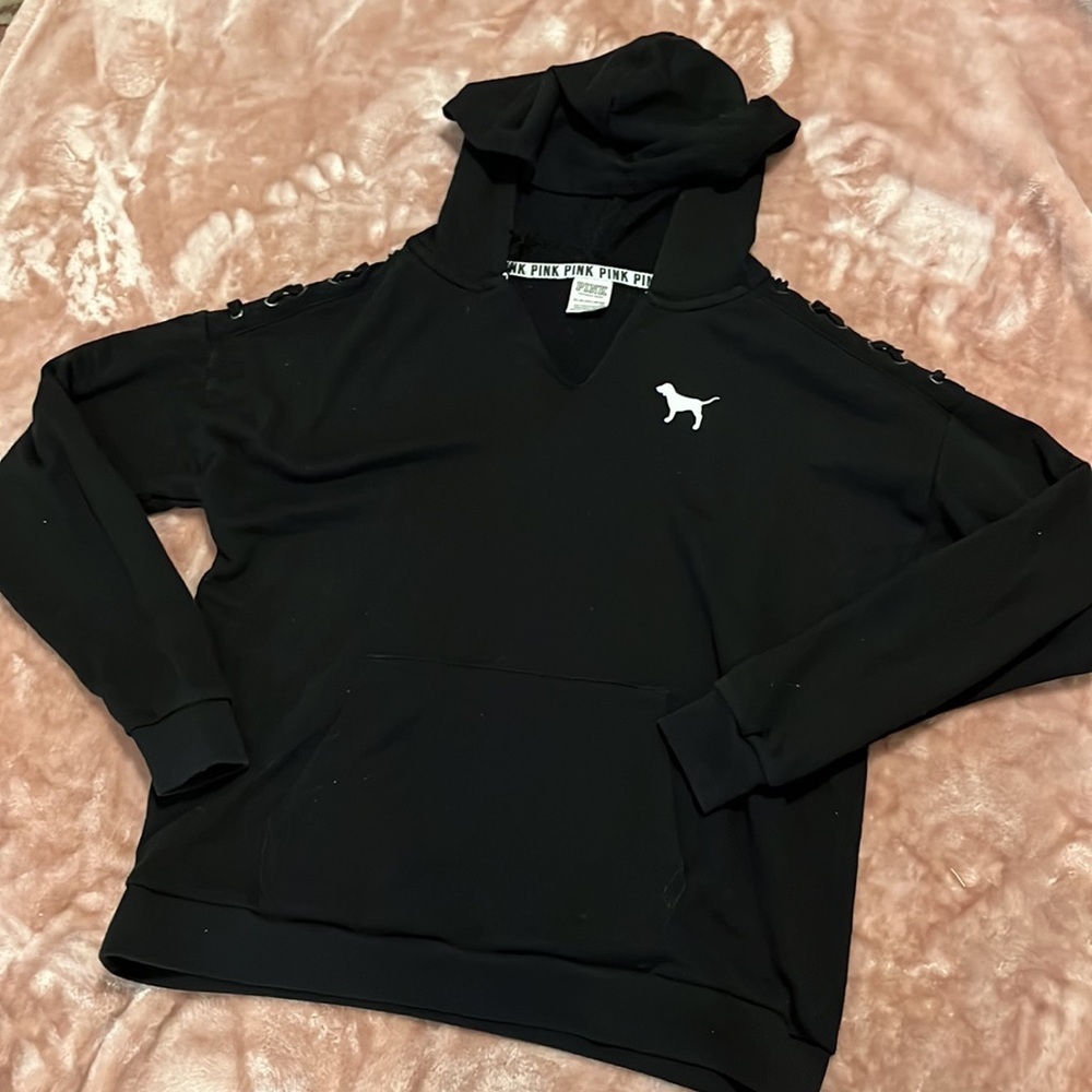 PINK Victoria’s Secret criss-cross hoodie